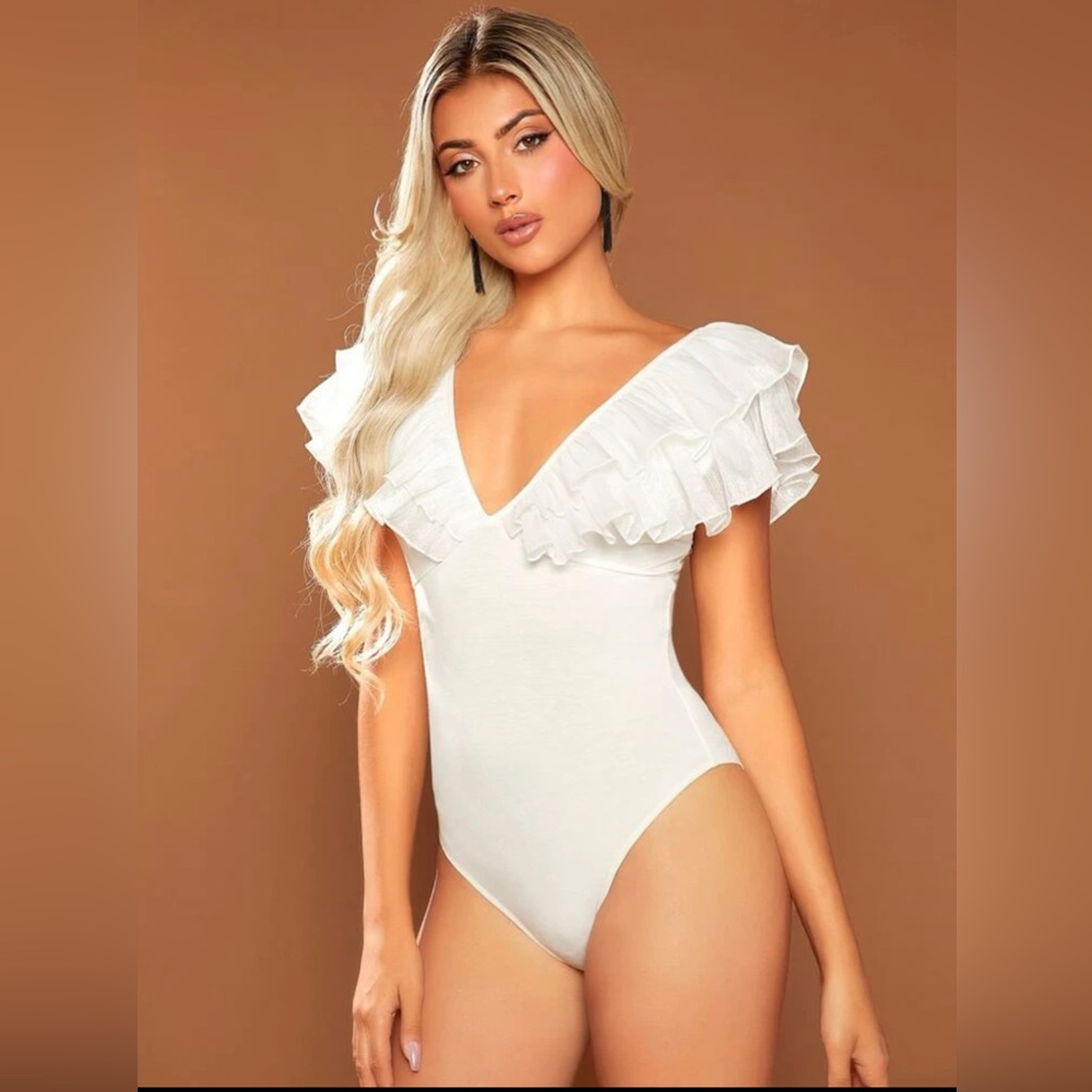 Ruffle bodysuit (never worn)